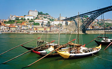 Rabelo boats on the Douro river in Oporto, Portugal Rabelo boats on the Douro river in Oporto, Portugal